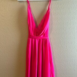 Maxi pink dress from Bella and Bloom boutique.